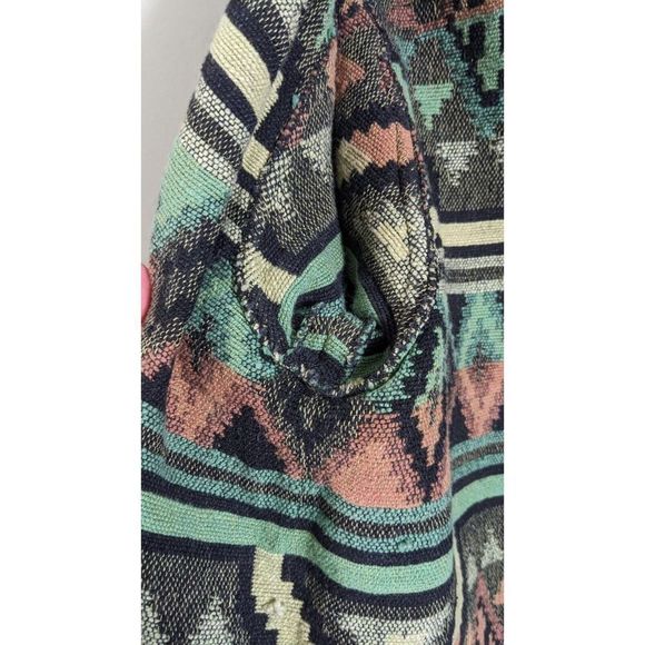 Southwestern Tapestry Blanket Cardigan Jacket Sweater - Size Medium Vintage - Picture 15 of 16